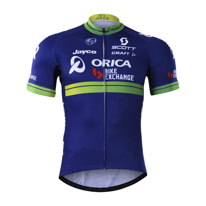 Abbigliamento ORICA bike Exchange 2017 Manica Corta e Pantaloncino Con Bretelle blu - Clicca l'immagine per chiudere